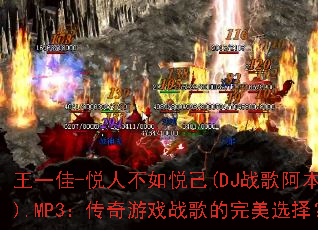 王一佳-悦人不如悦己(DJ战歌阿本版).MP3:传奇游戏战歌的完美选择? 王一佳-悦人不如悦己(DJ战歌阿本版).MP3:传奇游戏战歌的完美选择?