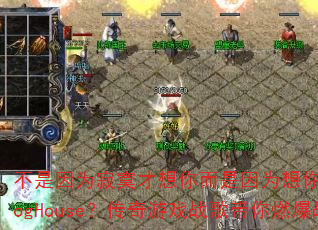 不是因为寂寞才想你而是因为想你才寂寞ProgHouse?传奇游戏战歌带你燃爆战场 不是因为寂寞才想你而是因为想你才寂寞ProgHouse?传奇游戏战歌带你燃爆战场